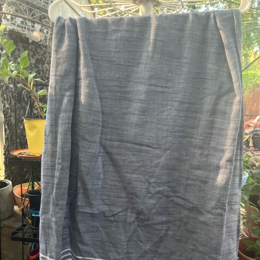 Elegant blue gray color poncho